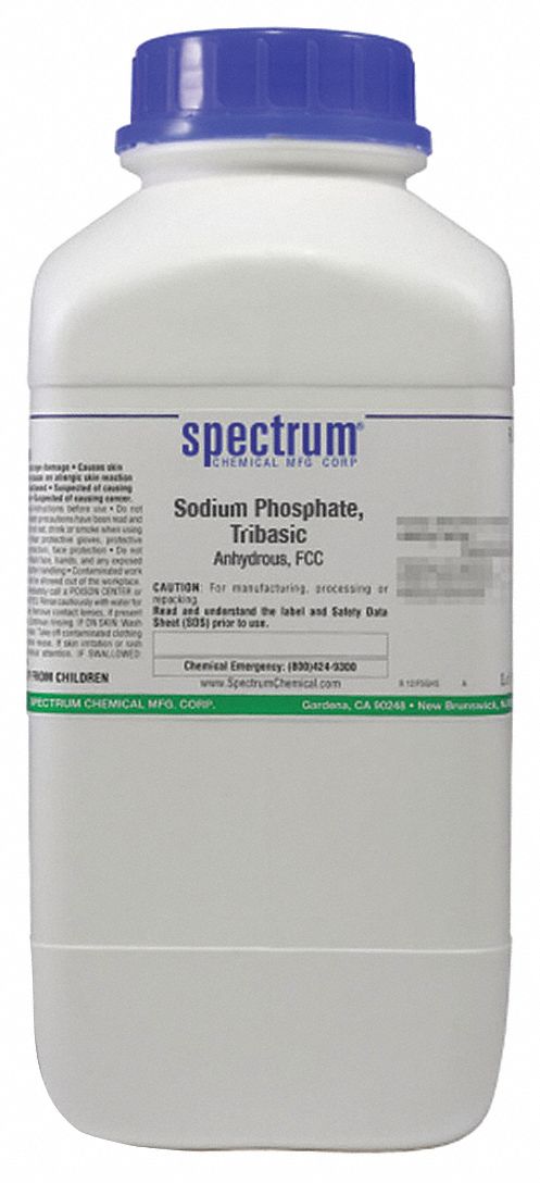 Sodium Phosphate - Tribasic: FCC, 2.5 kg, 7601-54-9, Buffer, Powder, Bottle, Plastic, 1