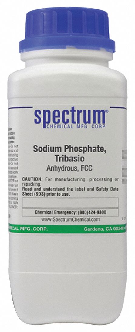 Sodium Phosphate - Tribasic: FCC, 500 g, 7601-54-9, Buffer, Powder, Bottle, Plastic, 1