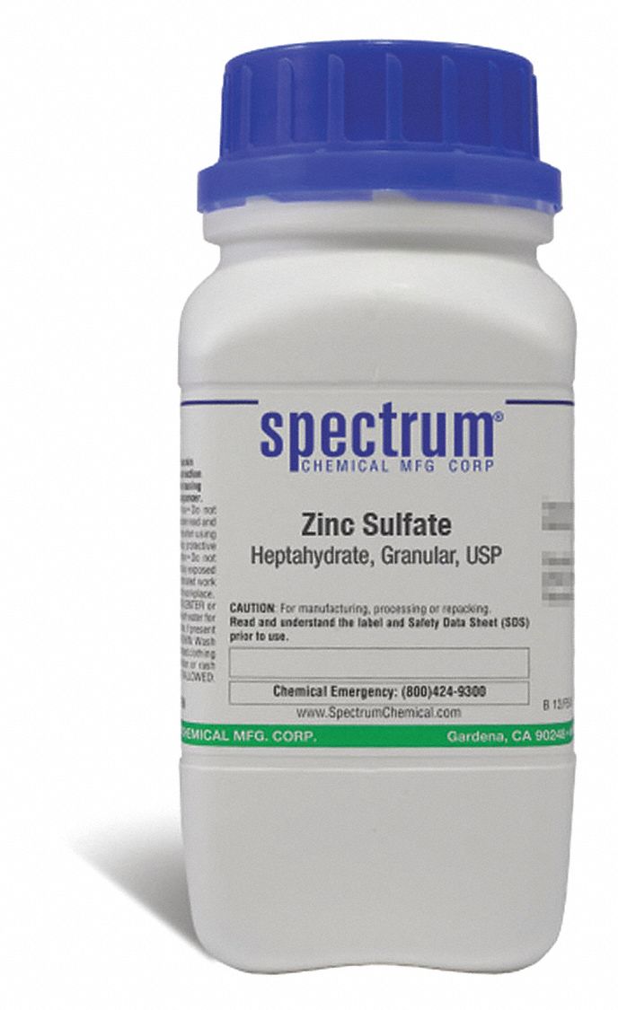 7446-20-0, 287.56, Zinc Sulfate, Heptahydrate, Granular, USP - 6TZG9 ...