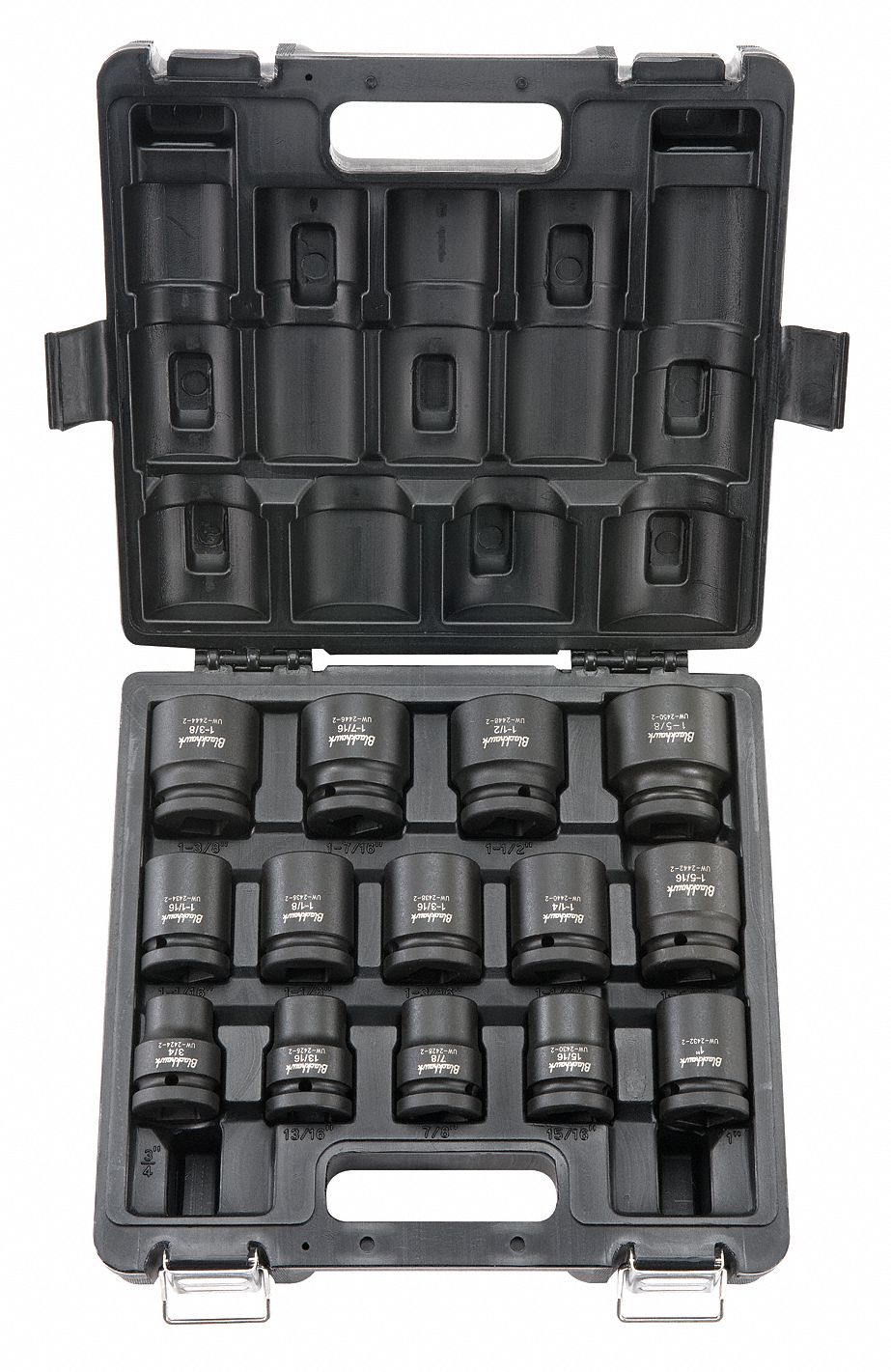 Impact Socket Set, Black Oxide, 3/4 in, Impact Rated No - Grainger