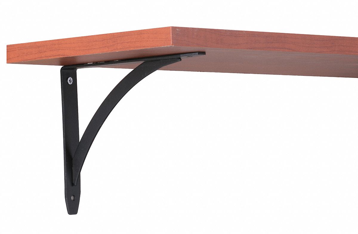 JOHN STERLING RP005310BK Shelf Bracket,Black,71/4" L x 93/4" H