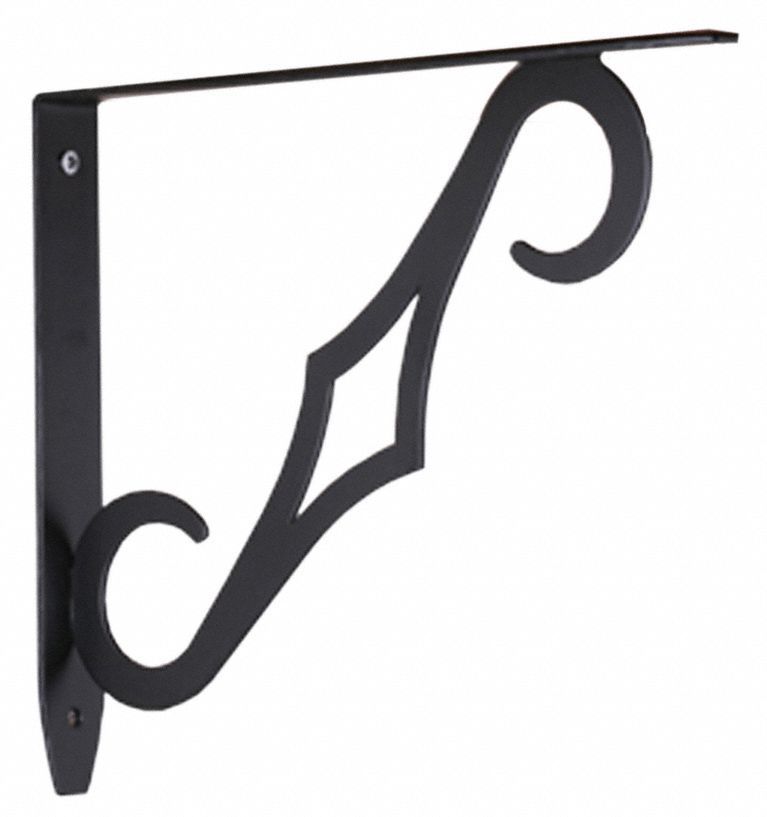 Shelf Bracket: 9 3/4 in Lg, 7 3/4 in Ht, 1 in Wd, 50 lb Capacity