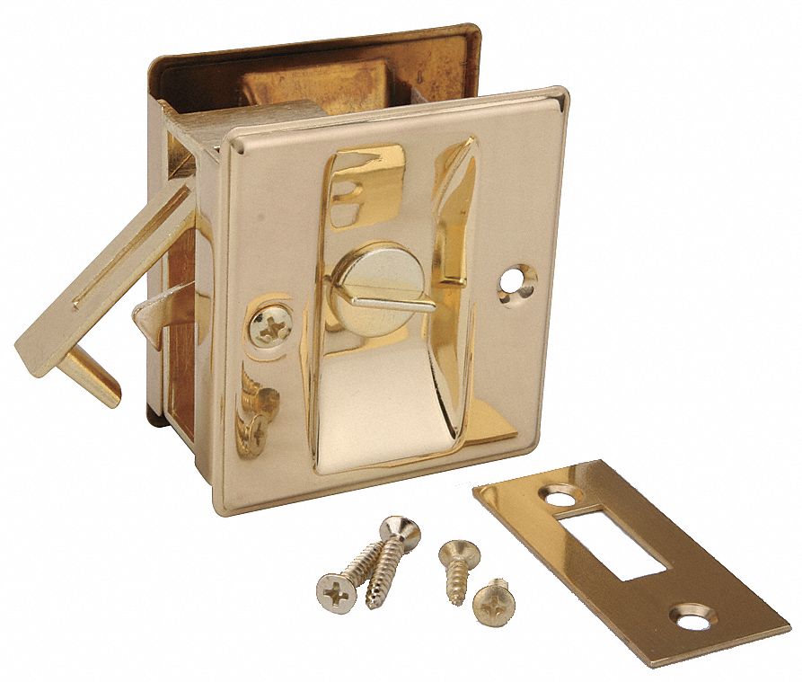 Combination Tray and Edge Pull: Unthreaded Holes, Brass, Gold, Tray/Lever