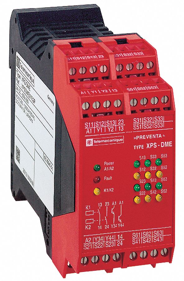 SCHNEIDER ELECTRIC XPSDME1132P Safety Relay,In 24VDC,2.50A @ 300V AC