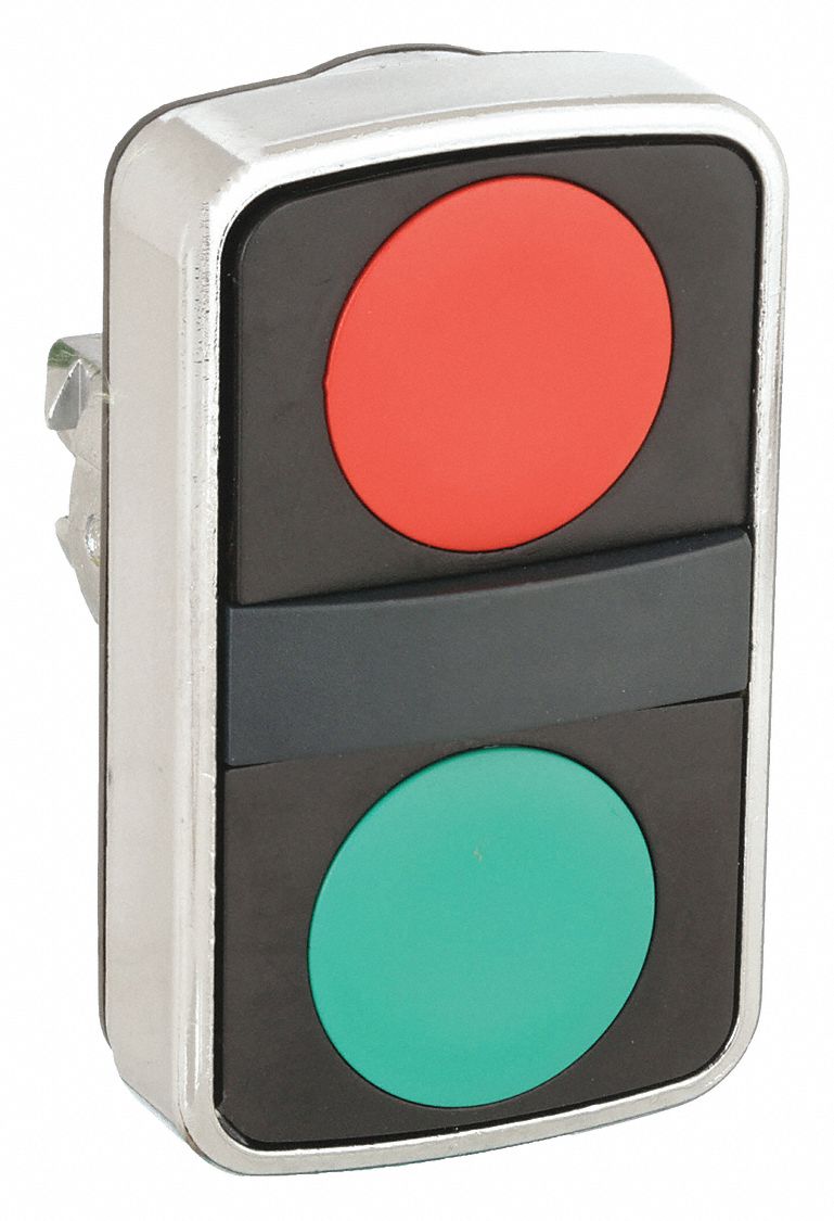 Multihead Operator: Non-Illuminated, 2 Button, Flush Profile, 22 mm Mounting Size