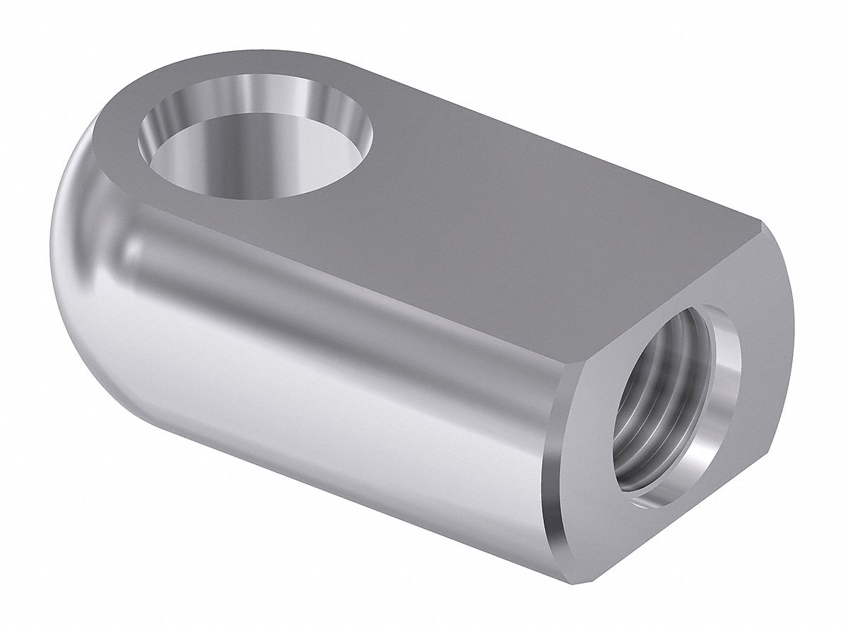 Hinge Eye End Fitting: Aluminum, 8.1 mm Eyelet Dia