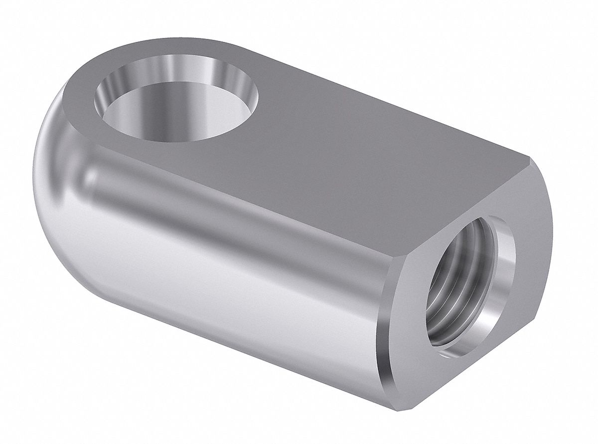 Hinge Eye End Fitting: Aluminum, 8.2 mm Eyelet Dia
