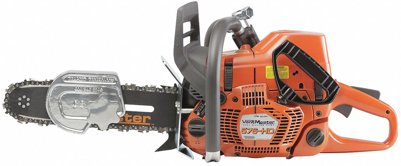 Chain Saw: Gas Powered, 71 cc Engine Displacement, 5.8 hp HP
