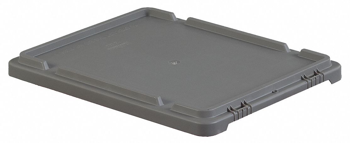 Lid: 21 1/4 in x 17 1/4 in, Gray, FDA Compliant, 6UFZ1, SN2117-12