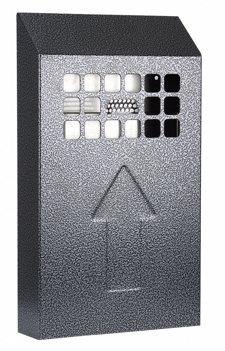 Cigarette Receptacle: 1/2 gal Capacity, 18 in Overall Ht, 10 in Overall Wd, Black