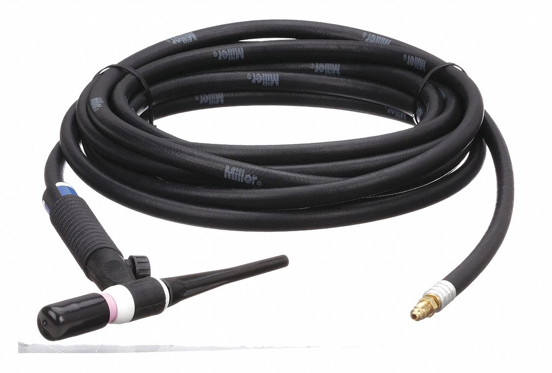 TIG Torch Package: Air-Cooled, A-150, 25 ft, Rubber, 1-Piece, 17V