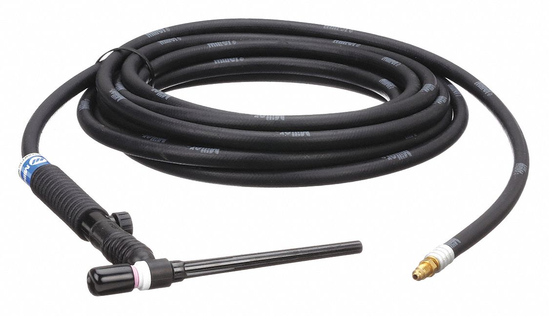 TIG Torch Kit: Air-Cooled, A-125, 25 ft, Rubber, 1-Piece, 9FV