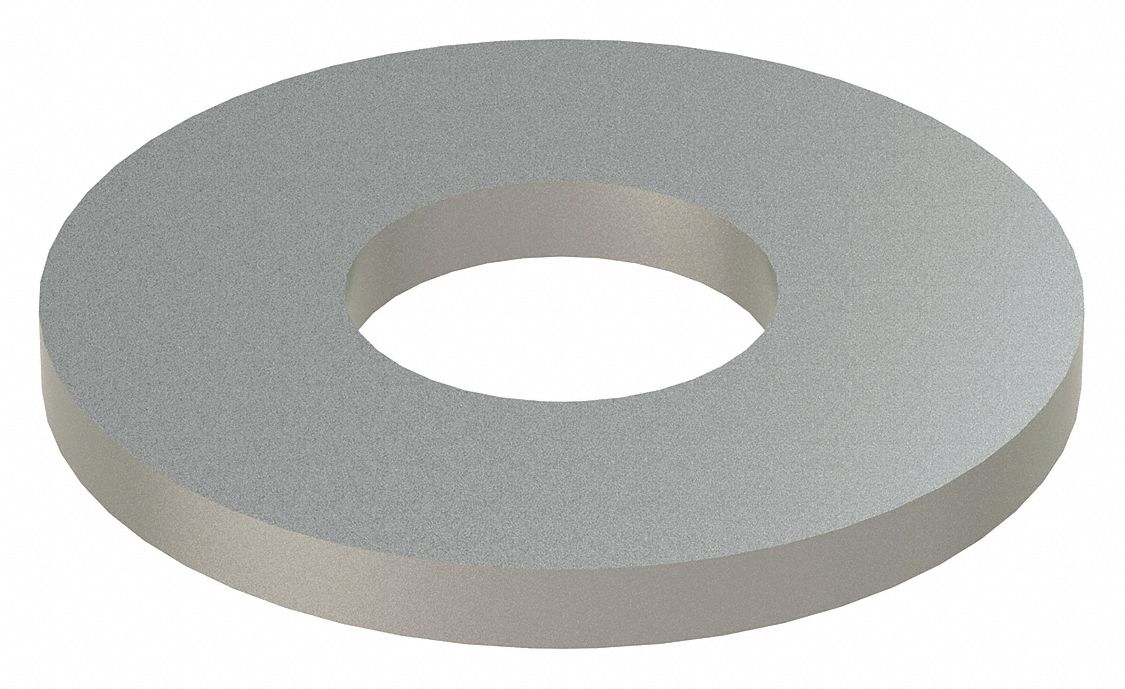 Large O.D. Oversized Washer: 18-8, Stainless Steel, #6 Screw Sz, 0.156 in In Dia, 18-8, 100 PK