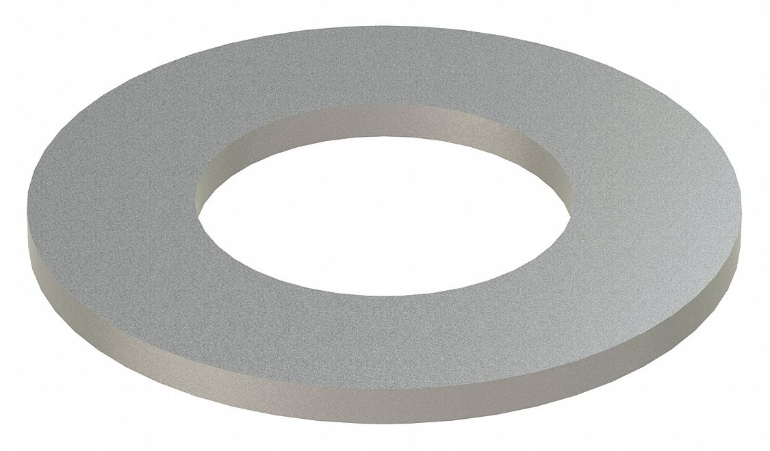 Flat Washer: For Screw Size 1 in, Stainless Steel, 18-8, Plain, 1.063 in In Dia, 2 in Out Dia, 10 PK Flat Washer: For Screw Size 1 in, Stainless Steel, 18-8, Plain, 1.063 in In Dia, 2 in Out Dia, 10 PK
