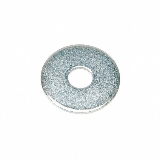 GRAINGER APPROVED Steel Fender Washer, Zinc Plated Fastener Finish