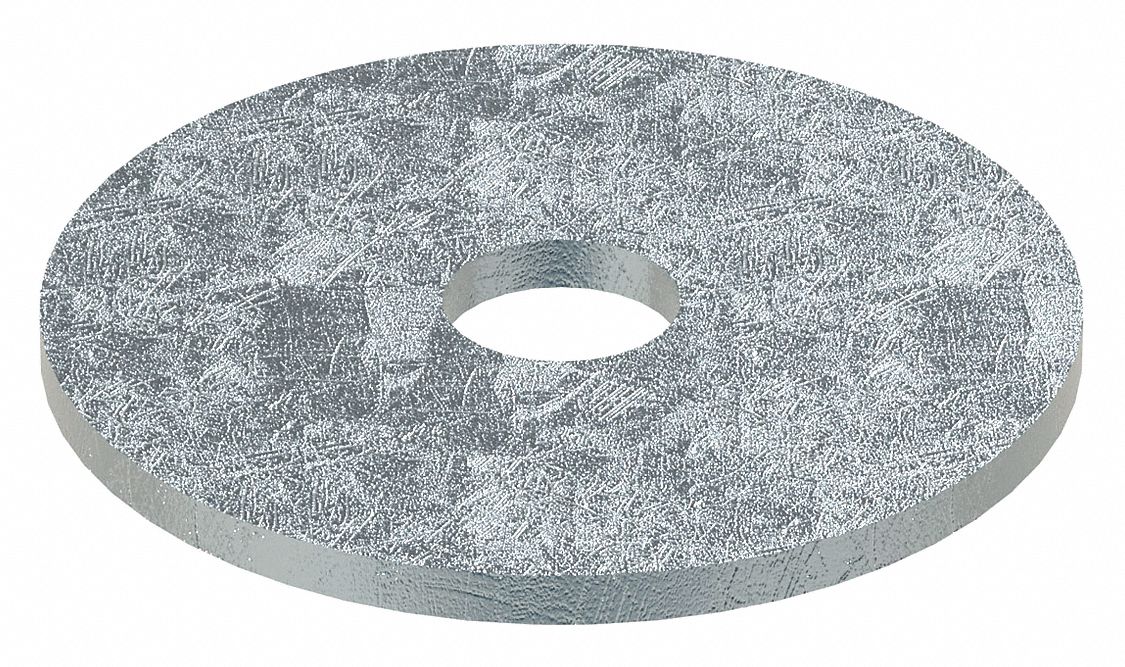 FENDER WASHER, FOR SCREW SIZE 5/16 IN, STEEL, GRADE 2, ZINC PLATED, 0.344 IN ID