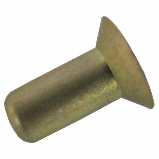 GRAINGER APPROVED 0.188 in 2117T4 Aluminum Solid Rivet with Countersunk