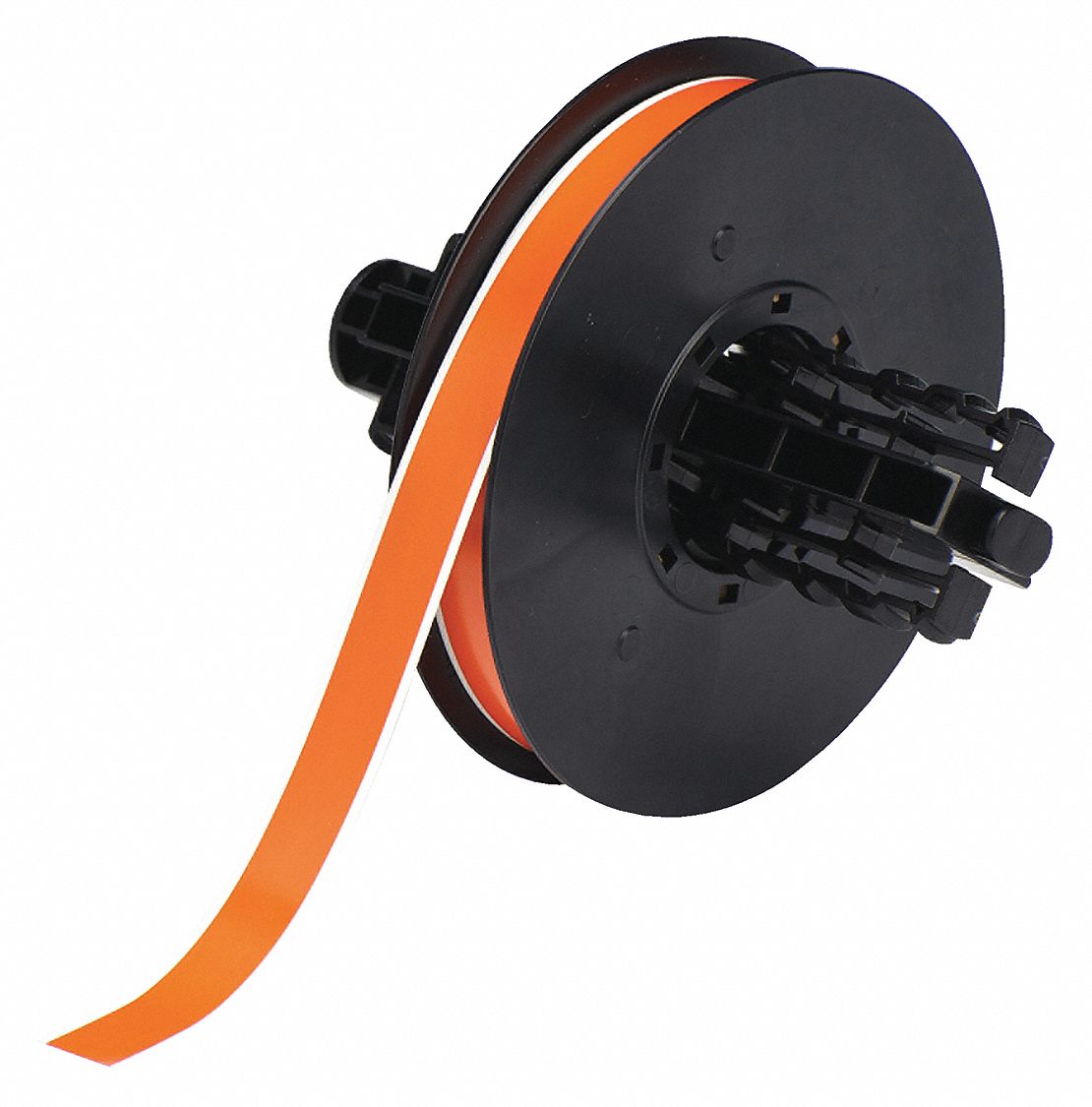 Continuous Label Stock: 1/2 in x 100 ft, Polyester, Orange (Gloss), Outdoor