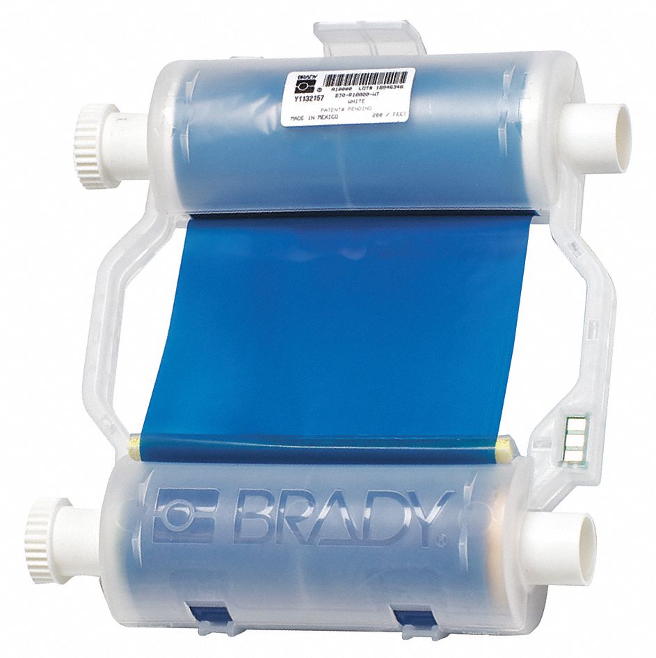 4 5/16 in x 200 ft, Blue, Label Printer Ribbon Cartridge 6UMW5B30