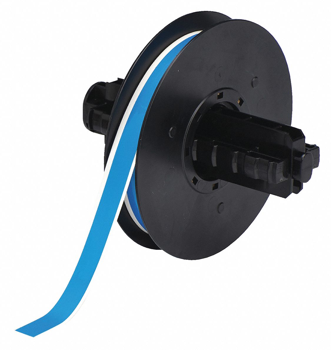 Continuous Label Stock: 1/2 in x 100 ft, Polyester, Blue (Gloss), Outdoor