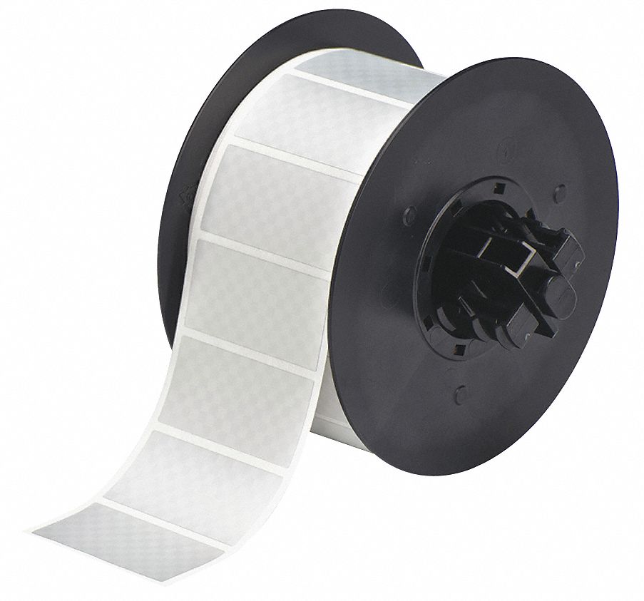 LABEL TAPE ROLL,METALLIC SILVER,1 IN. W