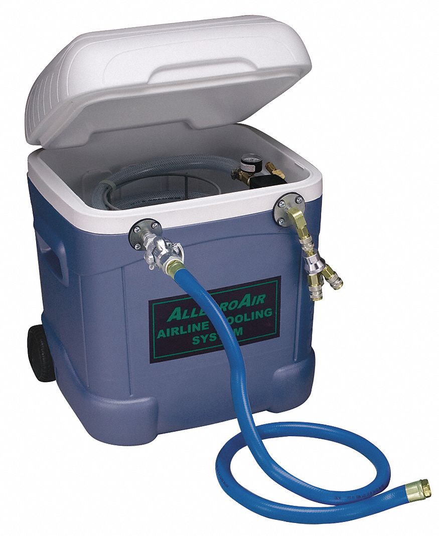 PORTABLE AIR-LINE COOLING SYSTEM, LOW-PRESSURE, 54 QT, 26X20X18 IN, 3 USERS, 50 ° F