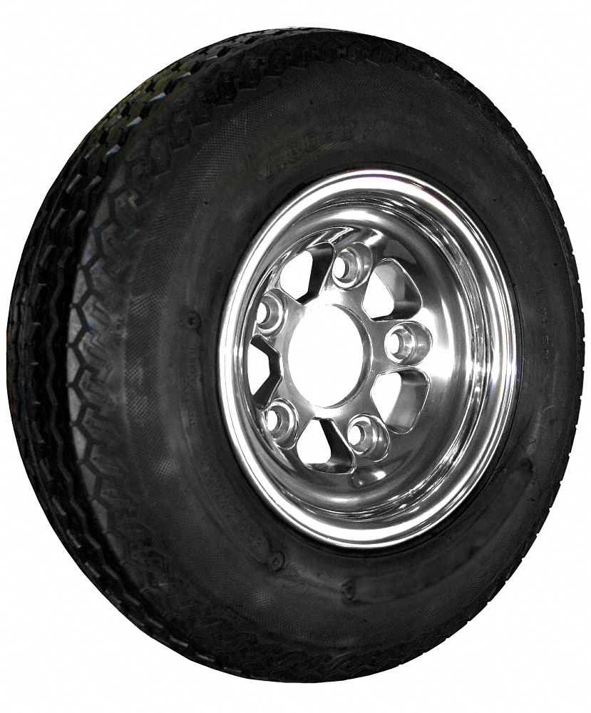 Wheel And Tire: 760 lb Lifting Capacity, 4.8 in x 8 in Tire Size, Aluminum