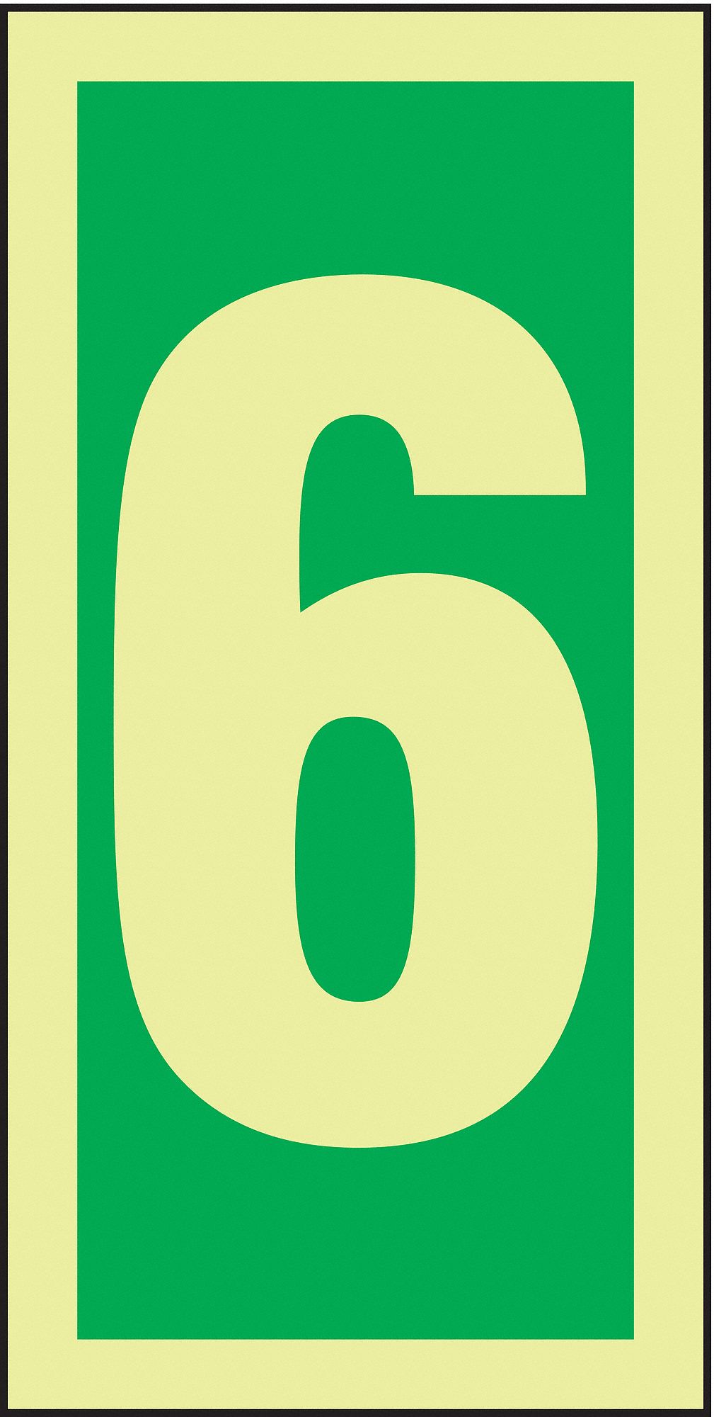 Indoor/Outdoor, White, Number Sign - 6UPY9|MLMR306GE - Grainger