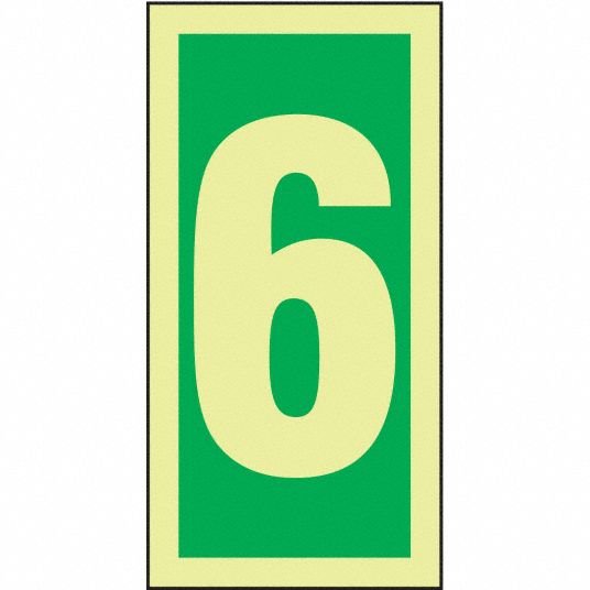 Indoor/Outdoor, White, Number Sign - 6UPY9|MLMR306GE - Grainger