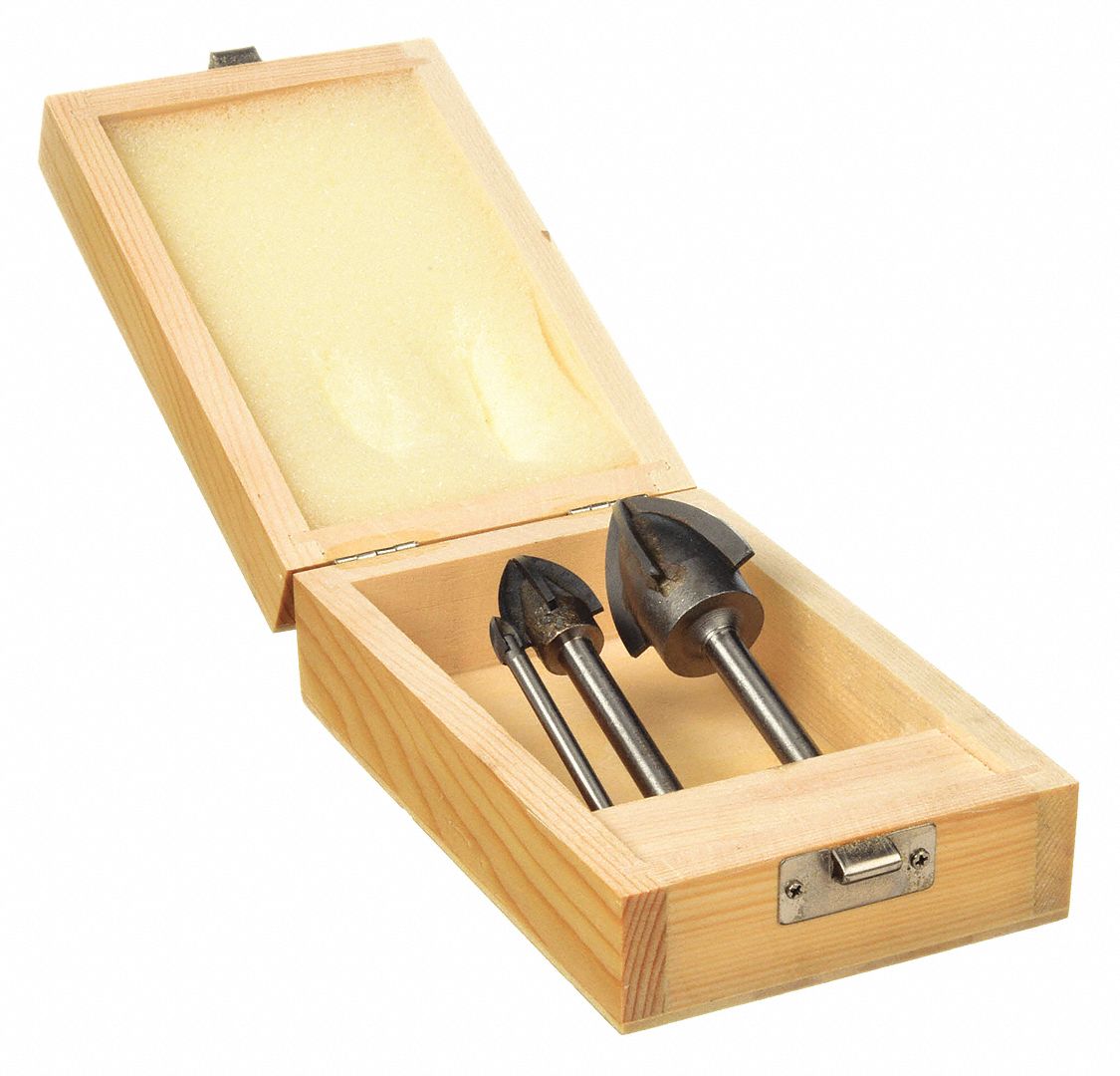 Glass, Tile and Porcelain Drill Bit Set: 4 1/4 in_4 3/4 in Overall Lg, 3 Drill Bits