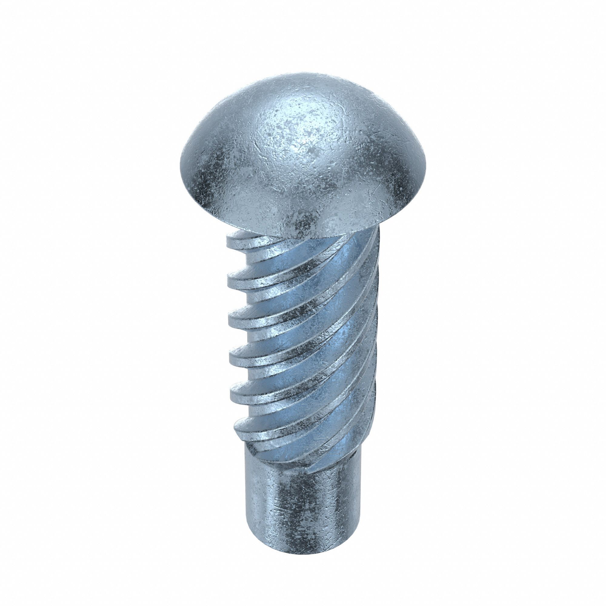 U-Drive Screw: 1/16 in Shoulder Dia, 3/16 in Lg, Round, Type U, Steel, Zinc Plated, 0.031 in Head Ht