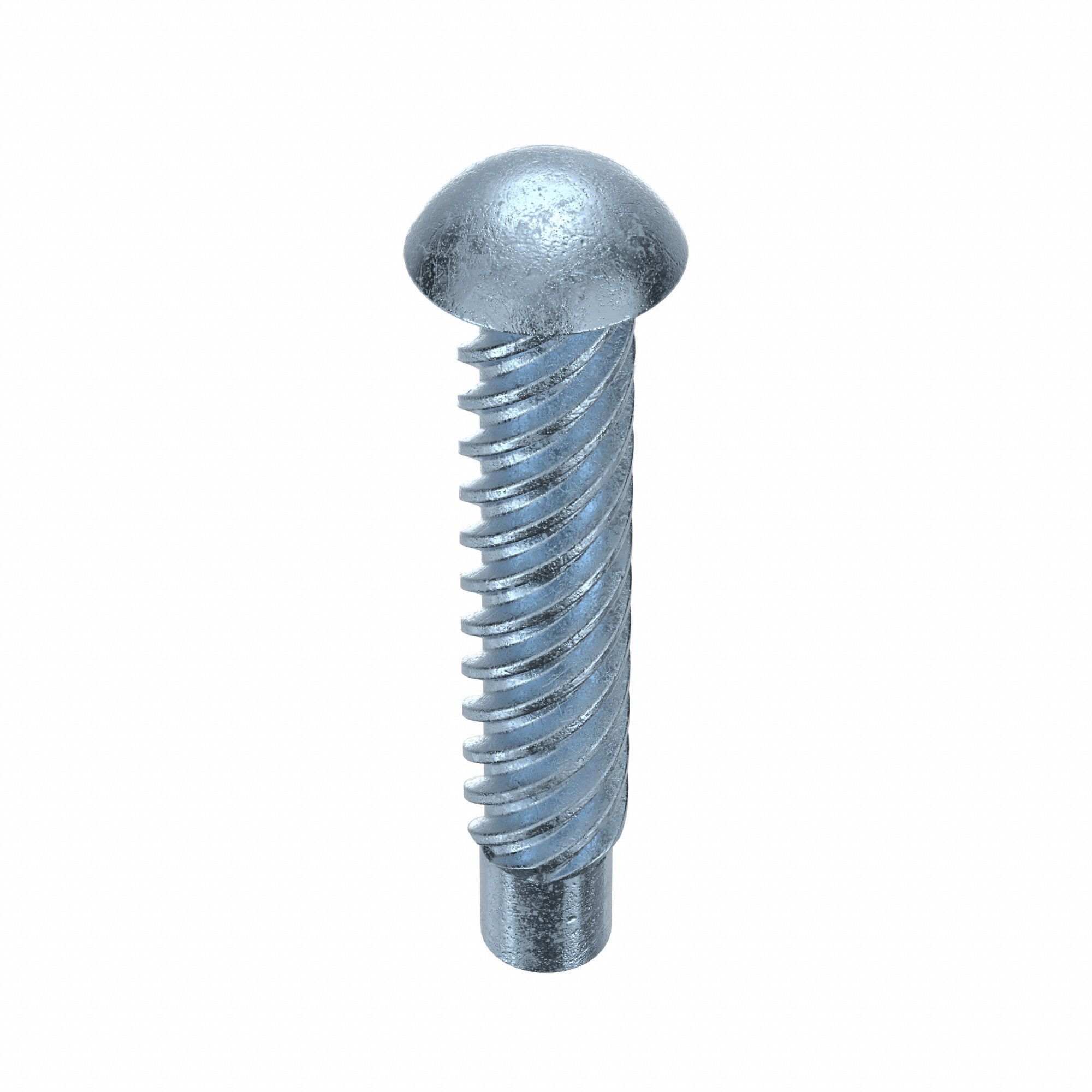 U-Drive Screw: 1/16 in Shoulder Dia, 5/16 in Lg, Round, Type U, Steel, Zinc Plated, 0.031 in Head Ht