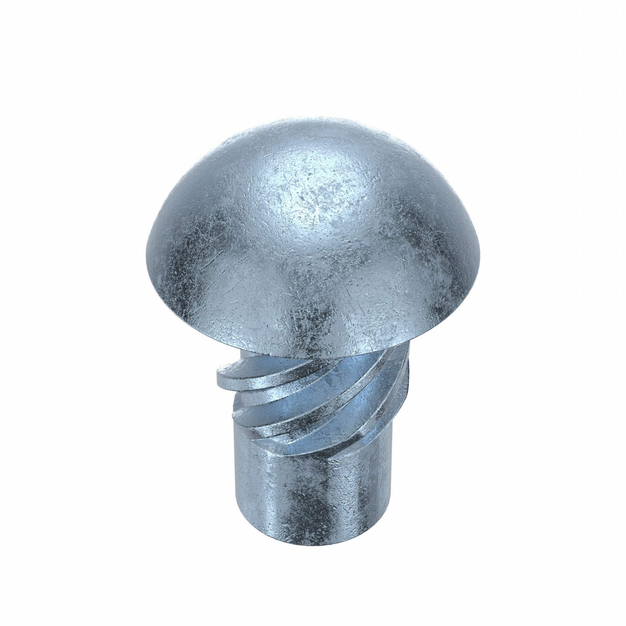 U-Drive Screw: 5/64 in Shoulder Dia, 1/8 in Lg, Round, Type U, Steel, Zinc Plated, 0.047 in Head Ht