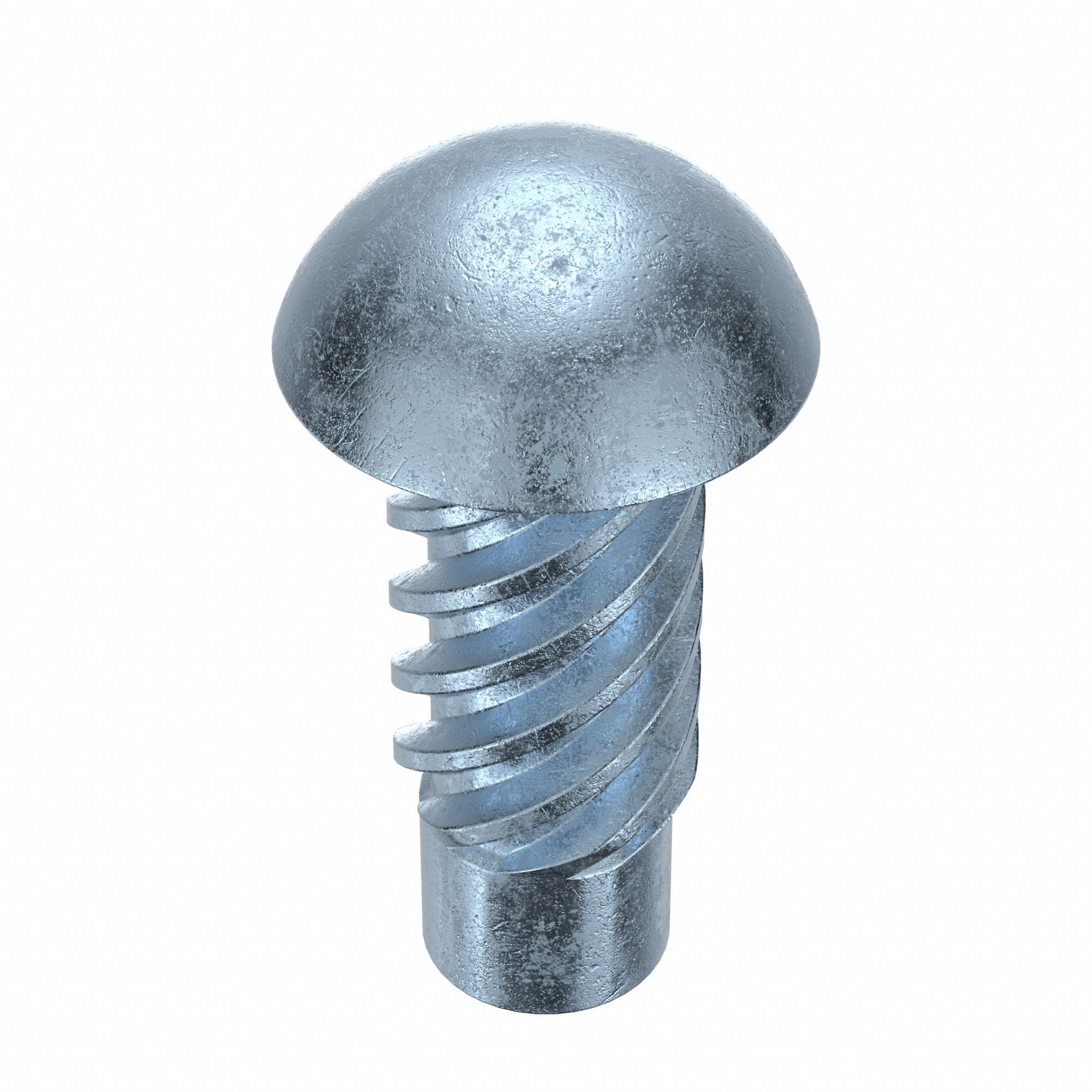 U-Drive Screw: 5/64 in Shoulder Dia, 3/16 in Lg, Round, Type U, Steel, Zinc Plated, 0.047 in Head Ht