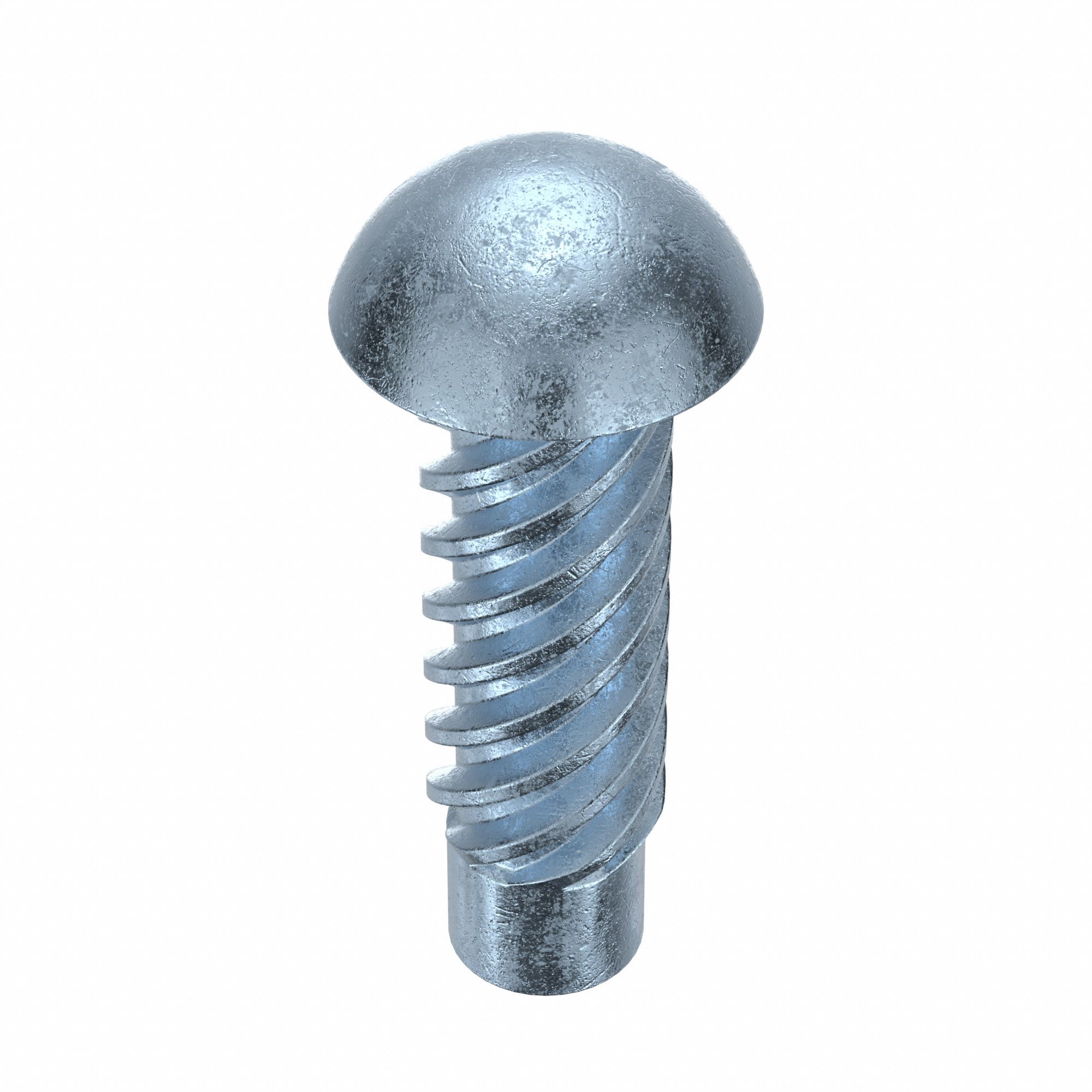 U-Drive Screw: 5/64 in Shoulder Dia, 1/4 in Lg, Round, Type U, Steel, Zinc Plated, 0.047 in Head Ht