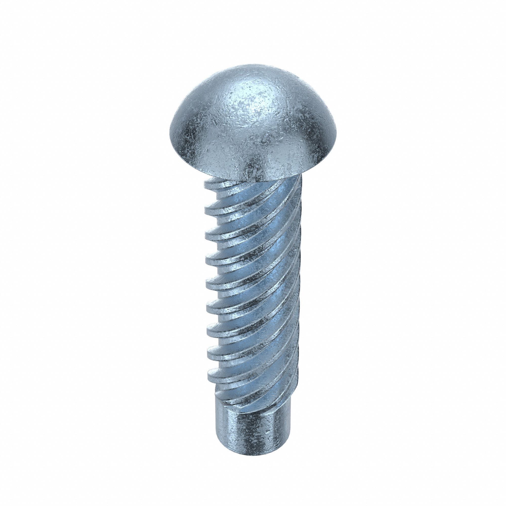 U-Drive Screw: 5/64 in Shoulder Dia, 5/16 in Lg, Round, Type U, Steel, Zinc Plated, 0.047 in Head Ht