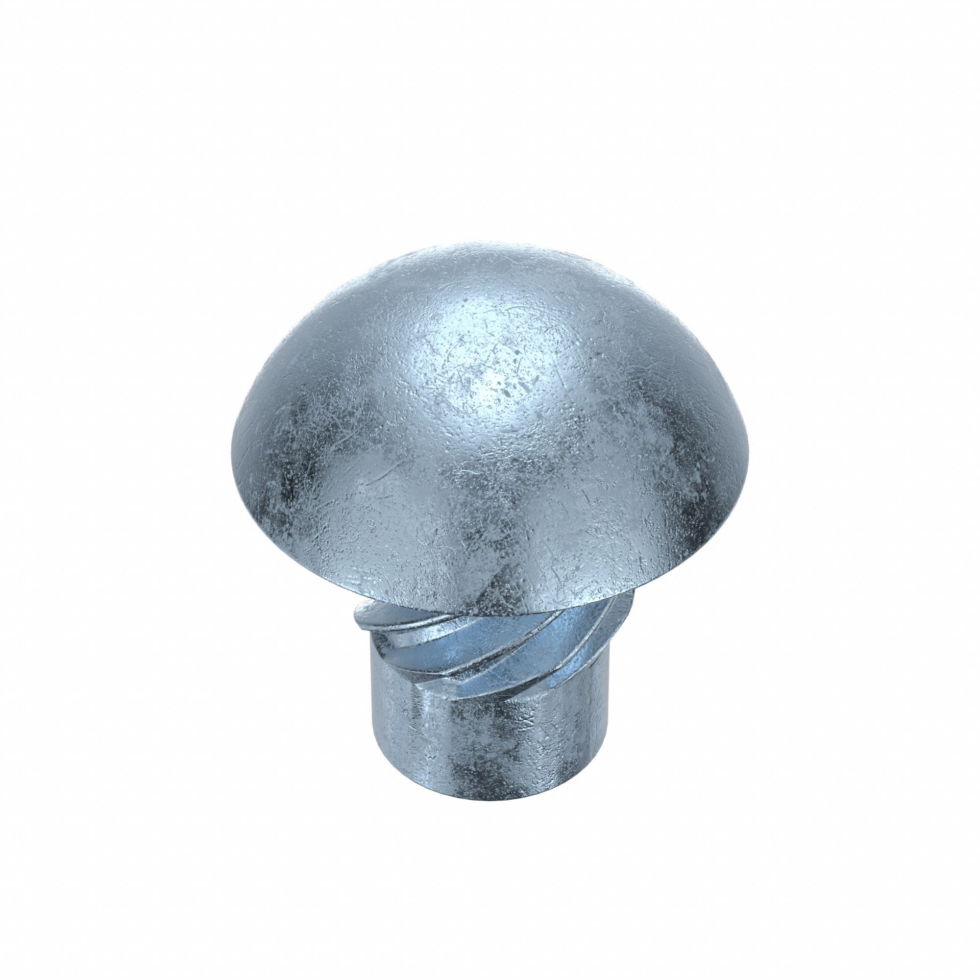 U-Drive Screw: 3/32 in Shoulder Dia, 1/8 in Lg, Round, Type U, Steel, Zinc Plated, 0.063 in Head Ht