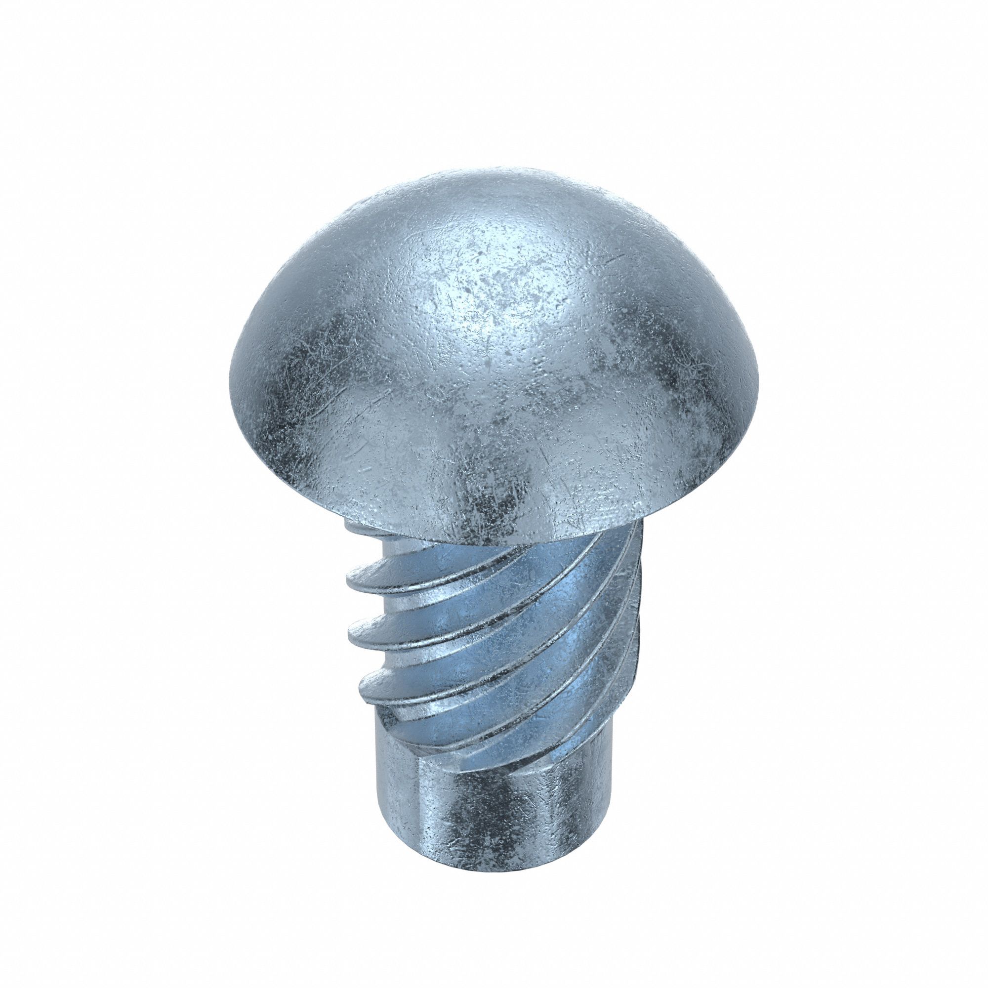 U-Drive Screw: 3/32 in Shoulder Dia, 3/16 in Lg, Round, Type U, Steel, Zinc Plated, 0.063 in Head Ht