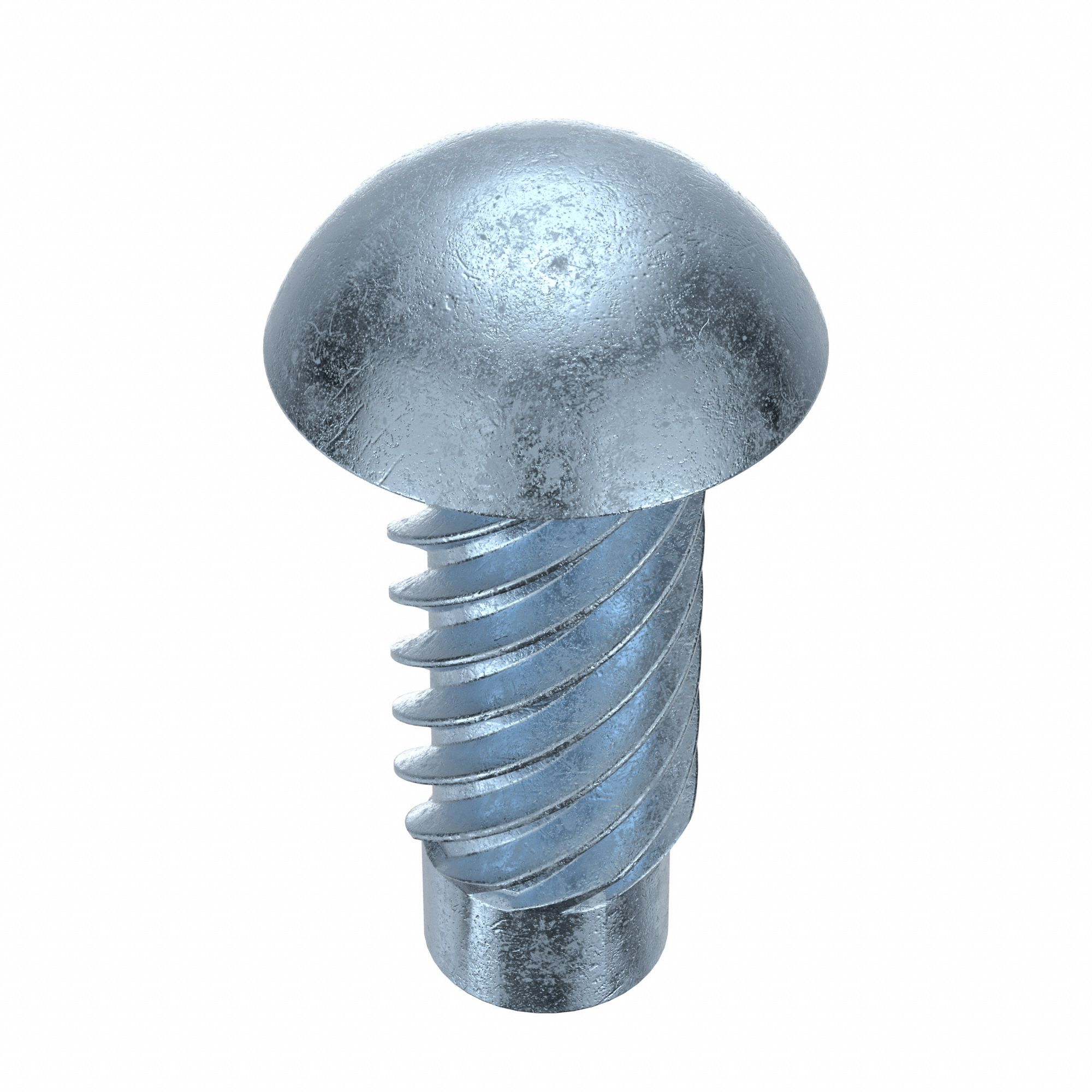 U-Drive Screw: 3/32 in Shoulder Dia, 1/4 in Lg, Round, Type U, Steel, Zinc Plated, 0.063 in Head Ht