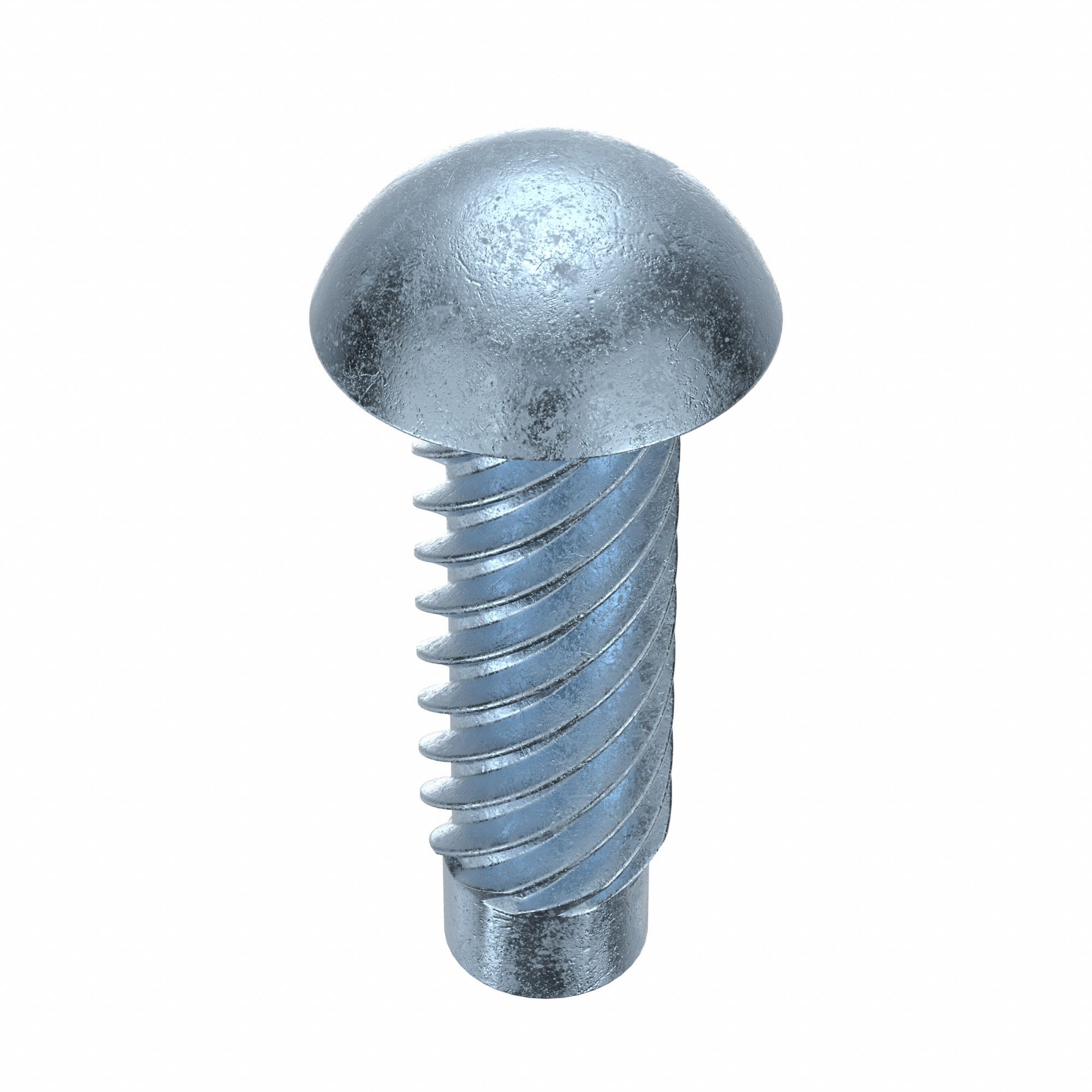 U-Drive Screw: 3/32 in Shoulder Dia, 5/16 in Lg, Round, Type U, Steel, Zinc Plated, 0.063 in Head Ht