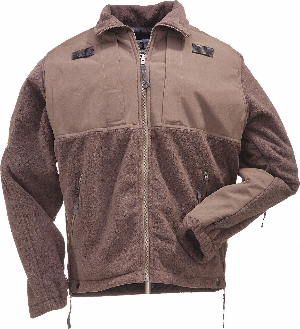 5.11 TACTICAL Tactical Fleece Jacket, XL Fits Chest Size 46 in to 48 in, Dark Brown Color