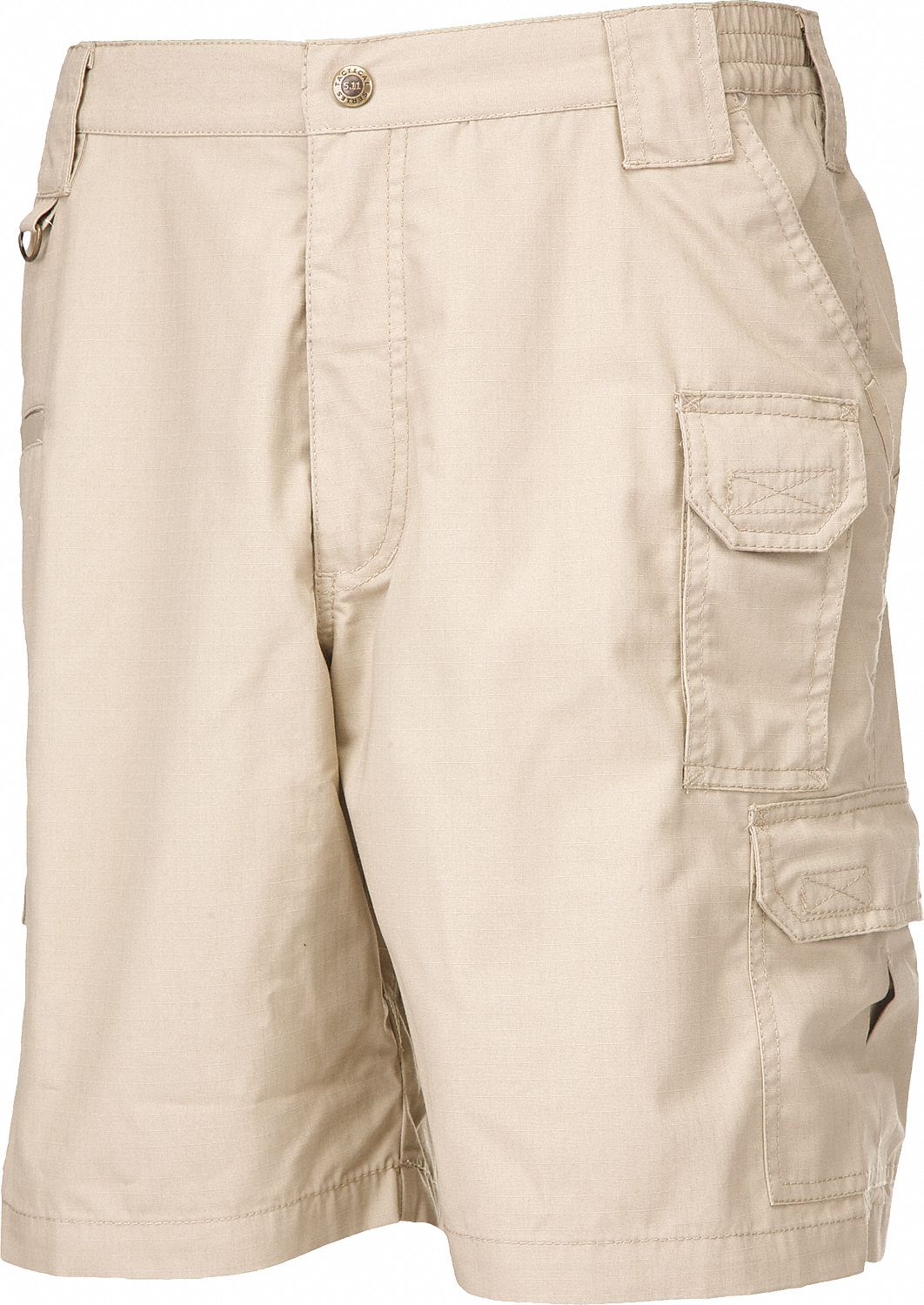 Tactical Shorts: Khaki, 32 in Waist, 9 1/2 in Inseam, 8 Pockets