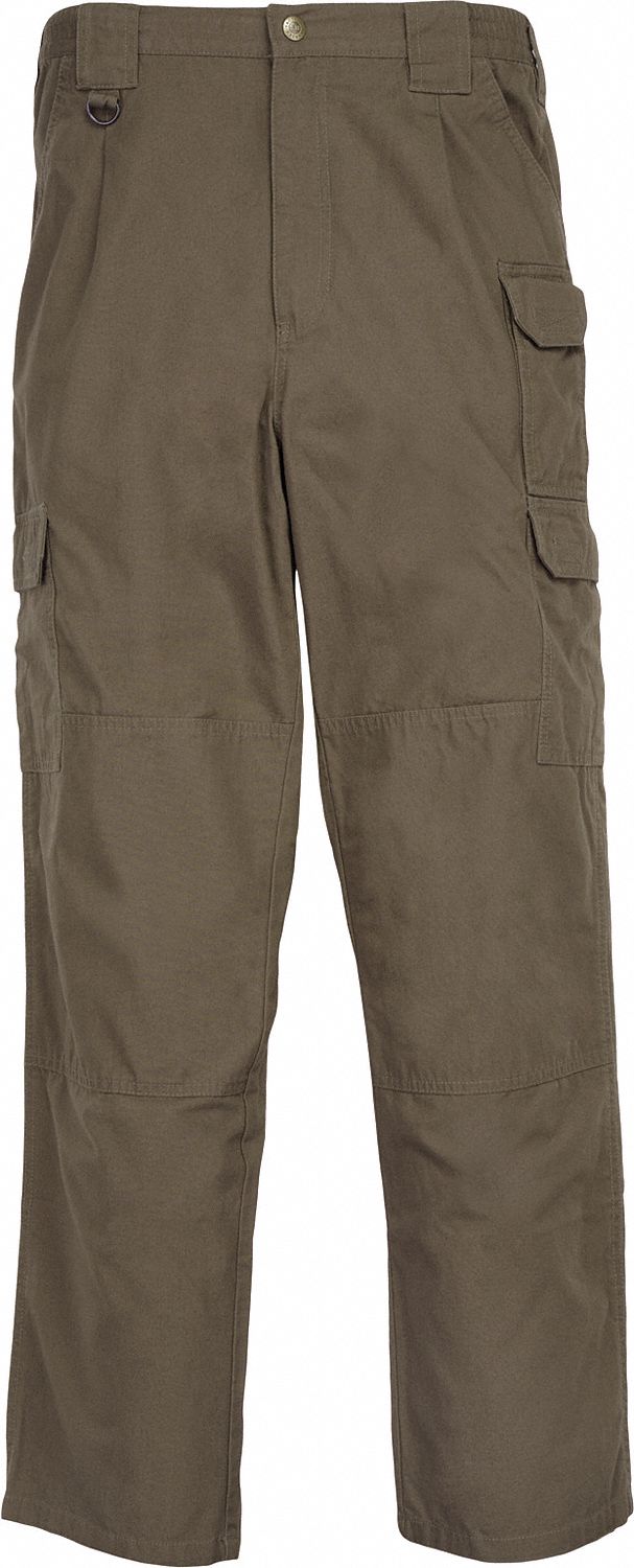 Men's Cargo Pants. Size: 40 in, Fits Waist Size: 40 in to 41 in, Inseam: 34  in, Tundra - Grainger