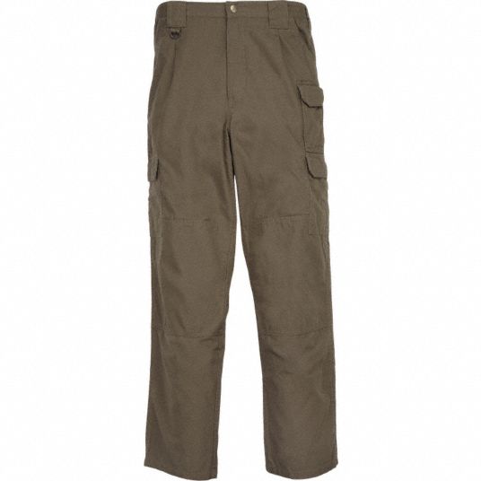 Men's Cargo Pants. Size: 40 in, Fits Waist Size: 40 in to 41 in, Inseam: 34  in, Tundra - Grainger