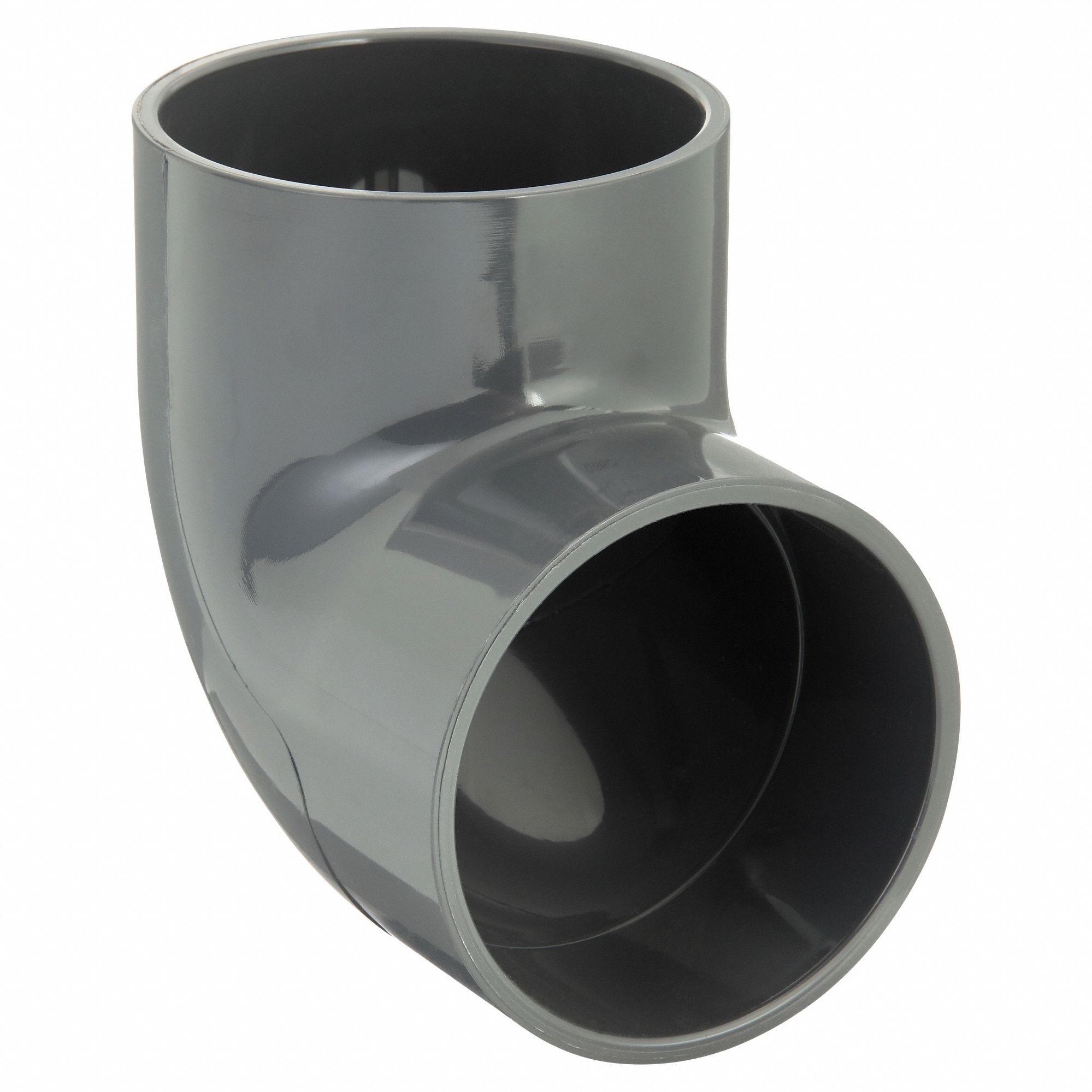 90 Degree Elbow: PVC, For 4 in Duct Dia, 4 1/2 in Overall Lg, 1 Pieces, 90° Angle