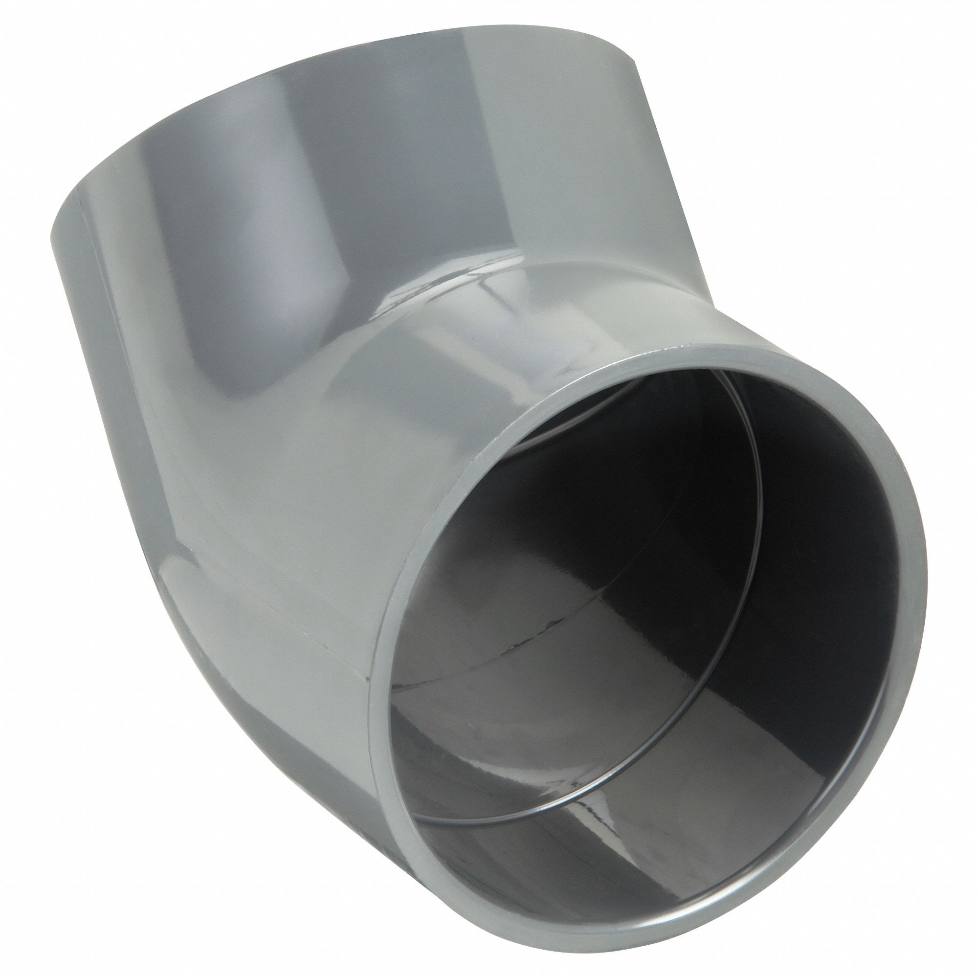 45 Degree Elbow: PVC, For 4 in Duct Dia, 7 1/8 in Overall Lg, 1 Pieces, 45° Angle
