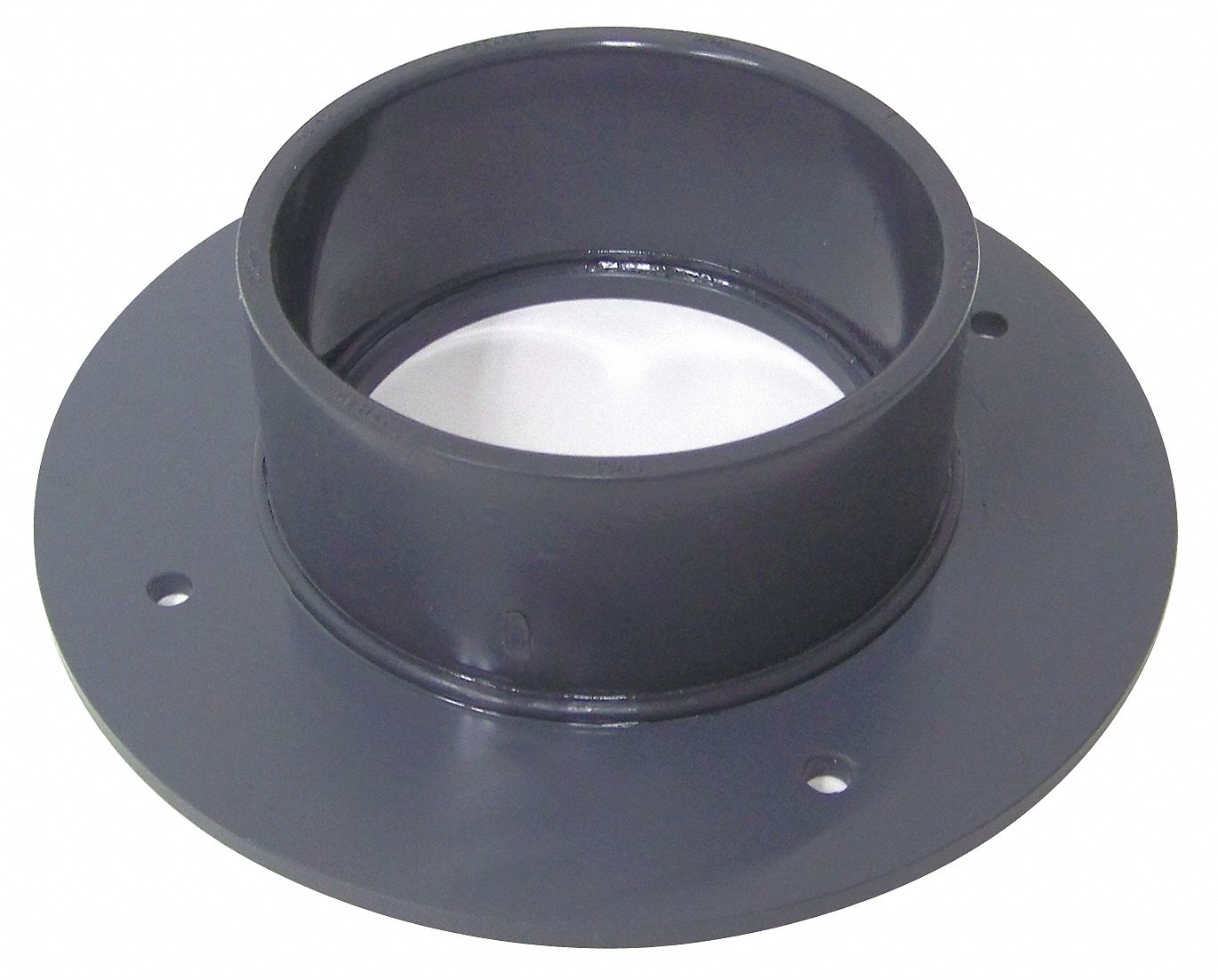 Flange Adapter: PVC, For 4 in Duct Dia, 8 1/2 in Overall Lg, 4 1/8 in Flange Inner Dia