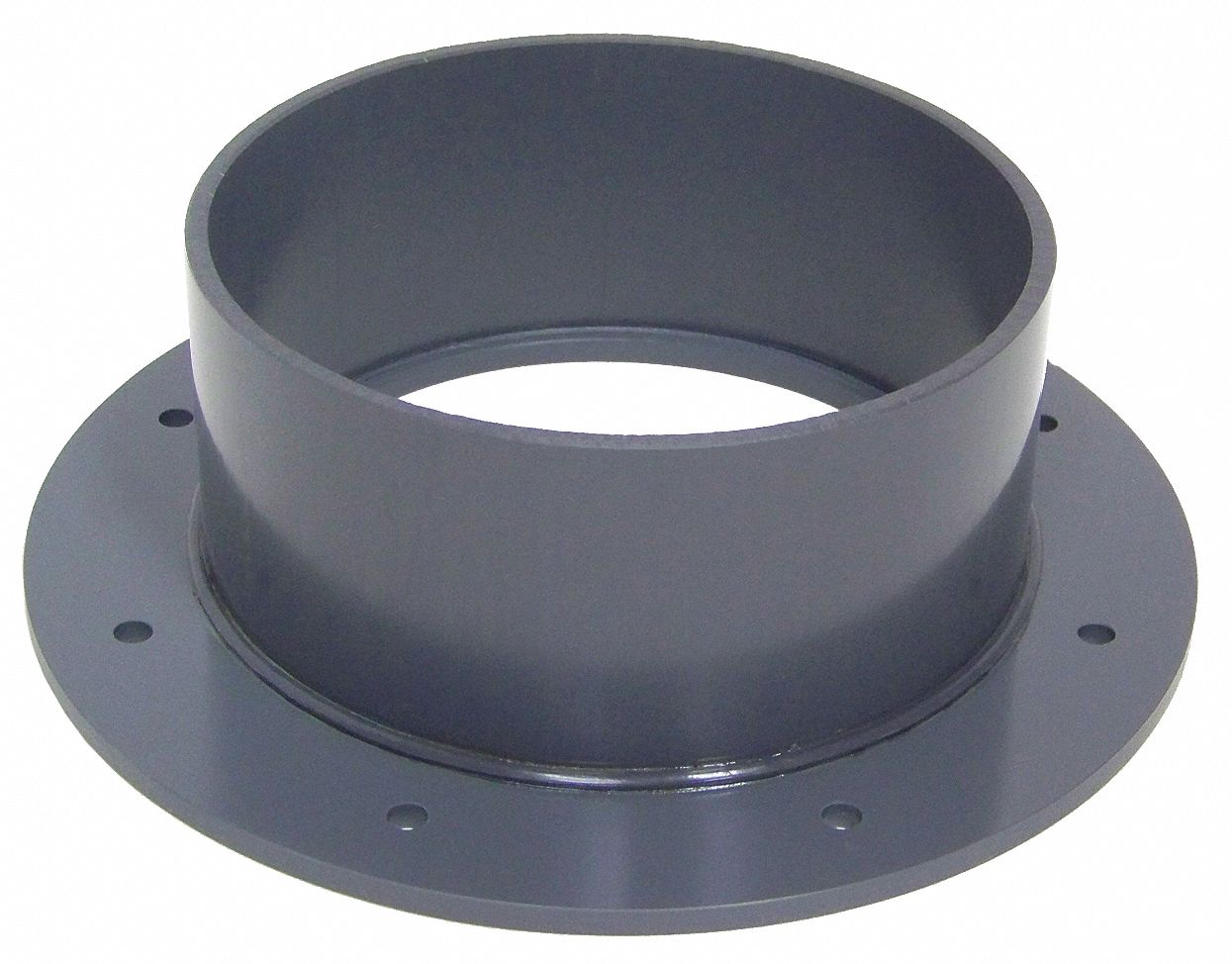 PLASTIC SUPPLY Type I PVC Flange, 12" Duct Fitting Diameter, 3-3/4