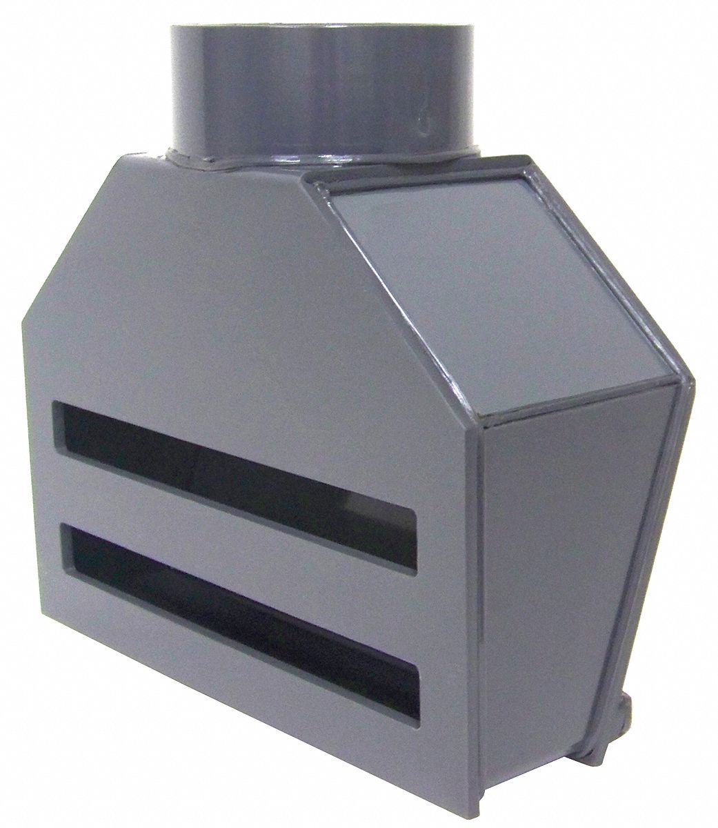 PVC, For 4 in Duct Dia, Intake Fume Hood 6UXX9PVCHS112 Grainger