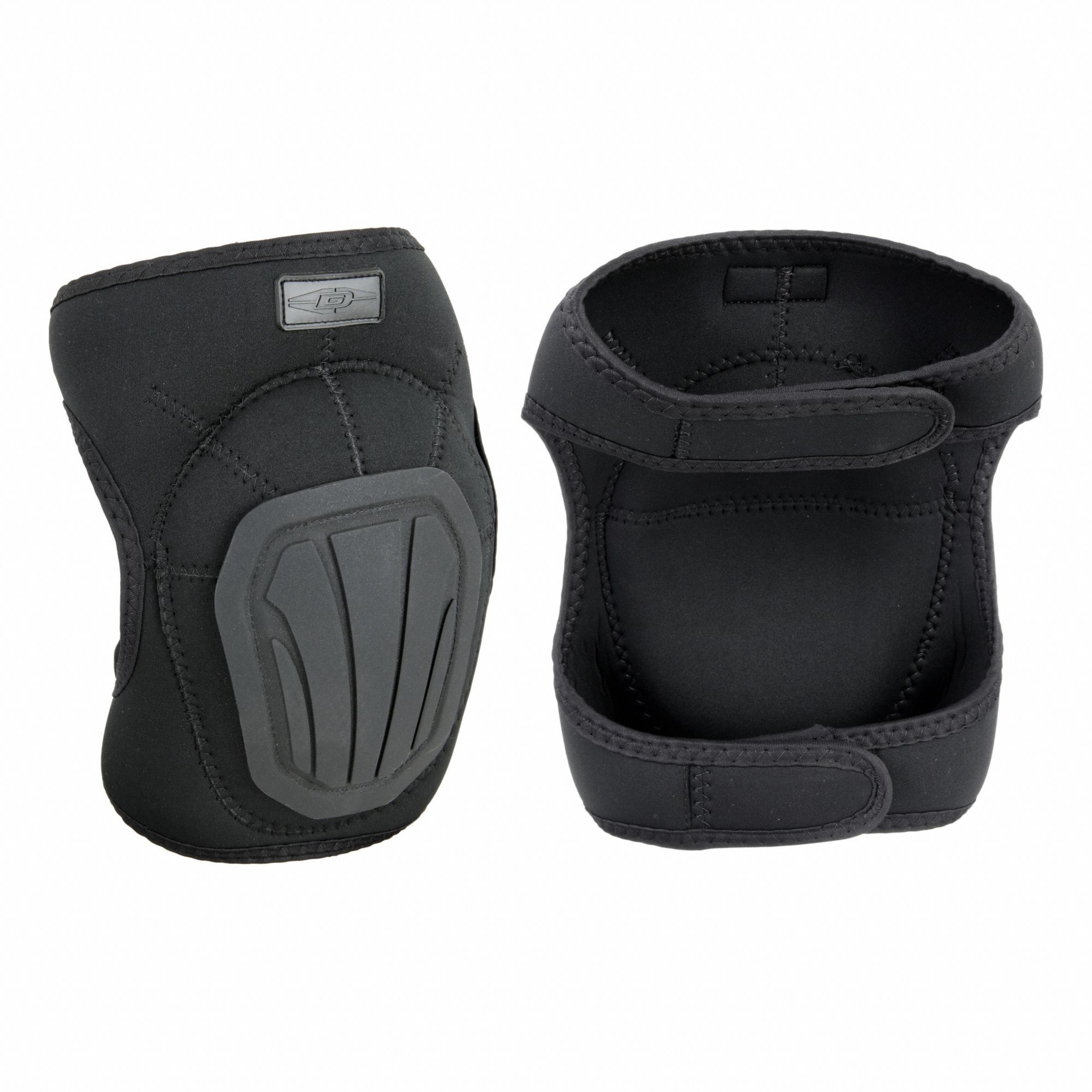 Knee Pad: Black, Hook-and-Loop, 2 Straps, Foam, Foam, 1 PR